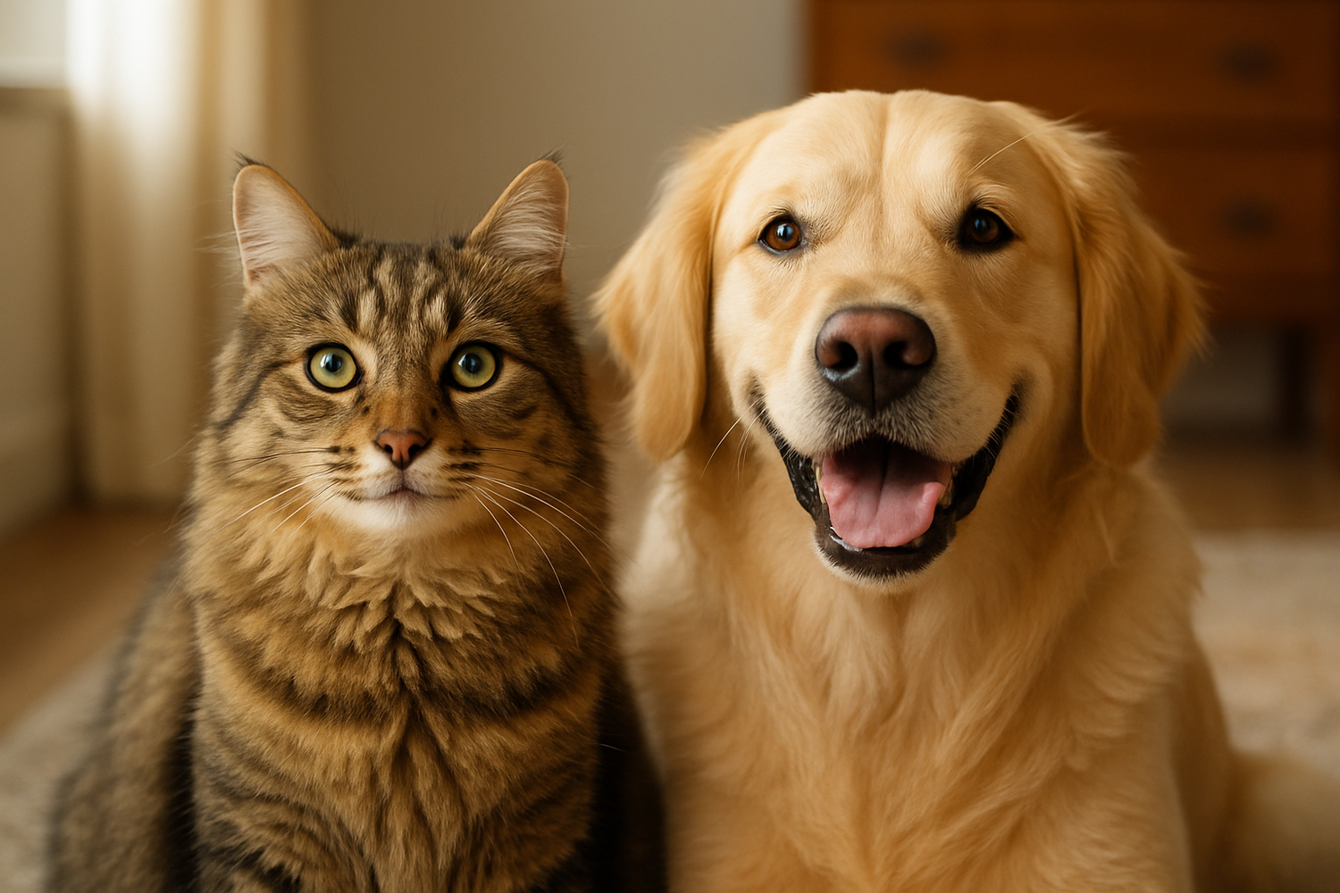 Generate a cat and dog image
